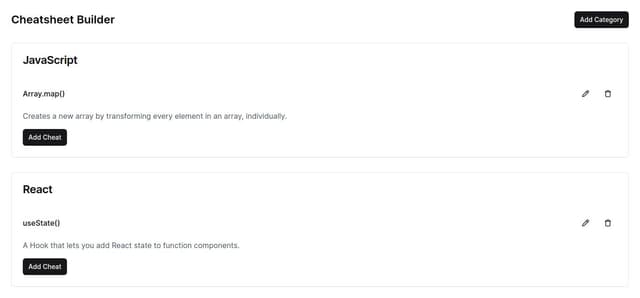 A cheatsheet builder that allows users to build custom cheatsheets | A ...