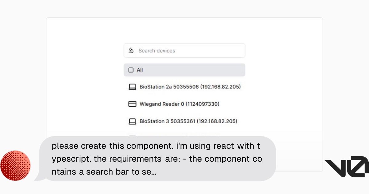 please create this component. i'm using react with typescript. the ...