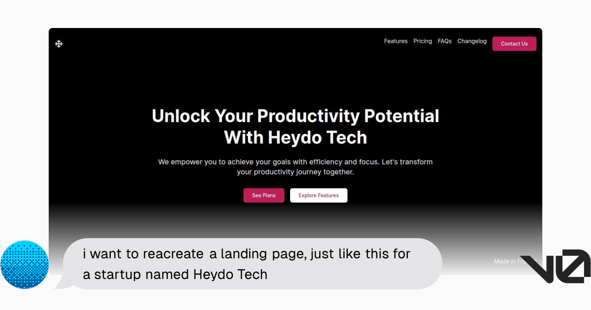 i want to reacreate a landing page, just like this for a startup named ...