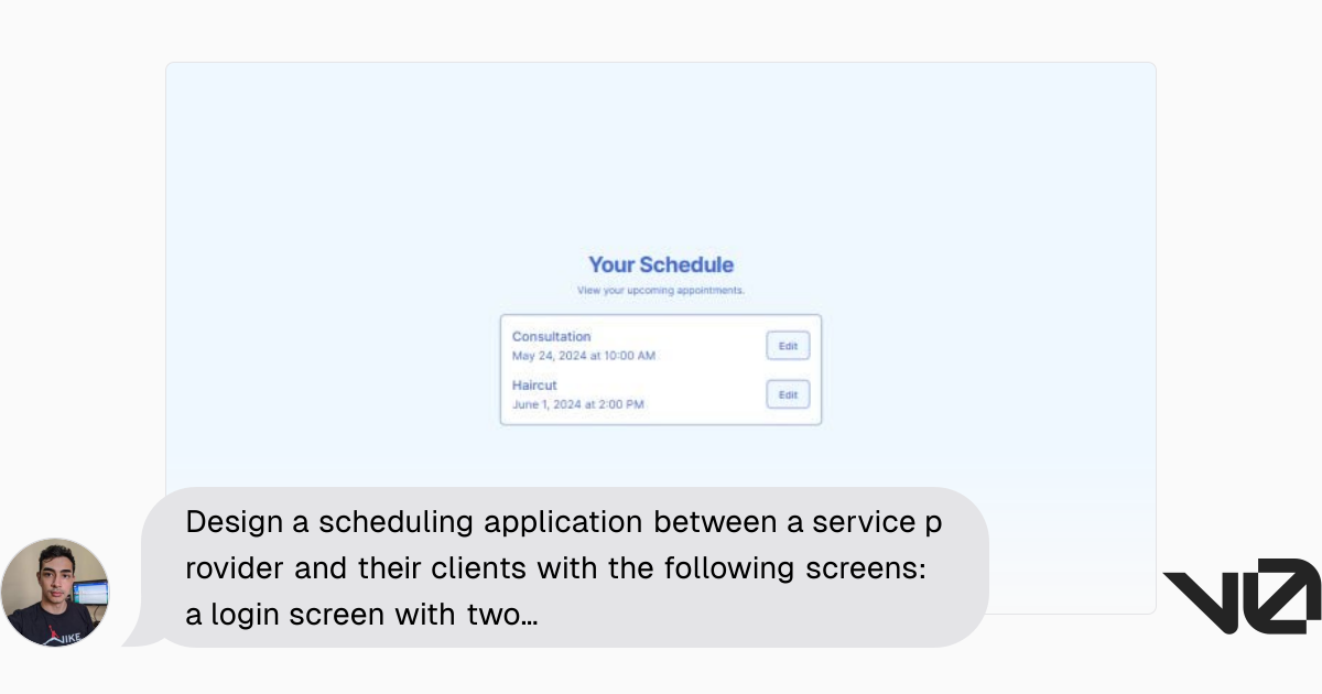Design a scheduling application between a service provider and their ...