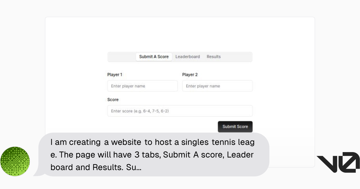 I am creating a website to host a singles tennis leage the page will