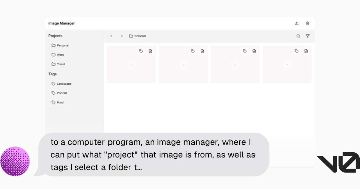 to a computer program, an image manager, where I can put what 