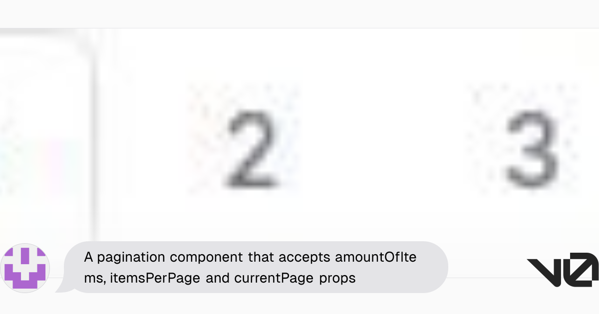 A pagination component that accepts amountOfItems, itemsPerPage and ...