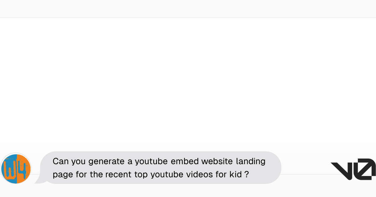Can you generate a youtube embed website landing page for the recent ...