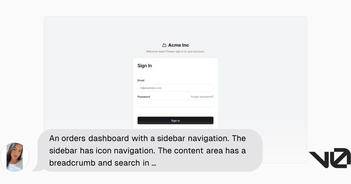 An orders dashboard with a sidebar navigation. The sidebar has icon ...