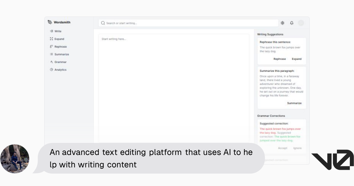 An advanced text editing platform that uses AI to help with writing ...
