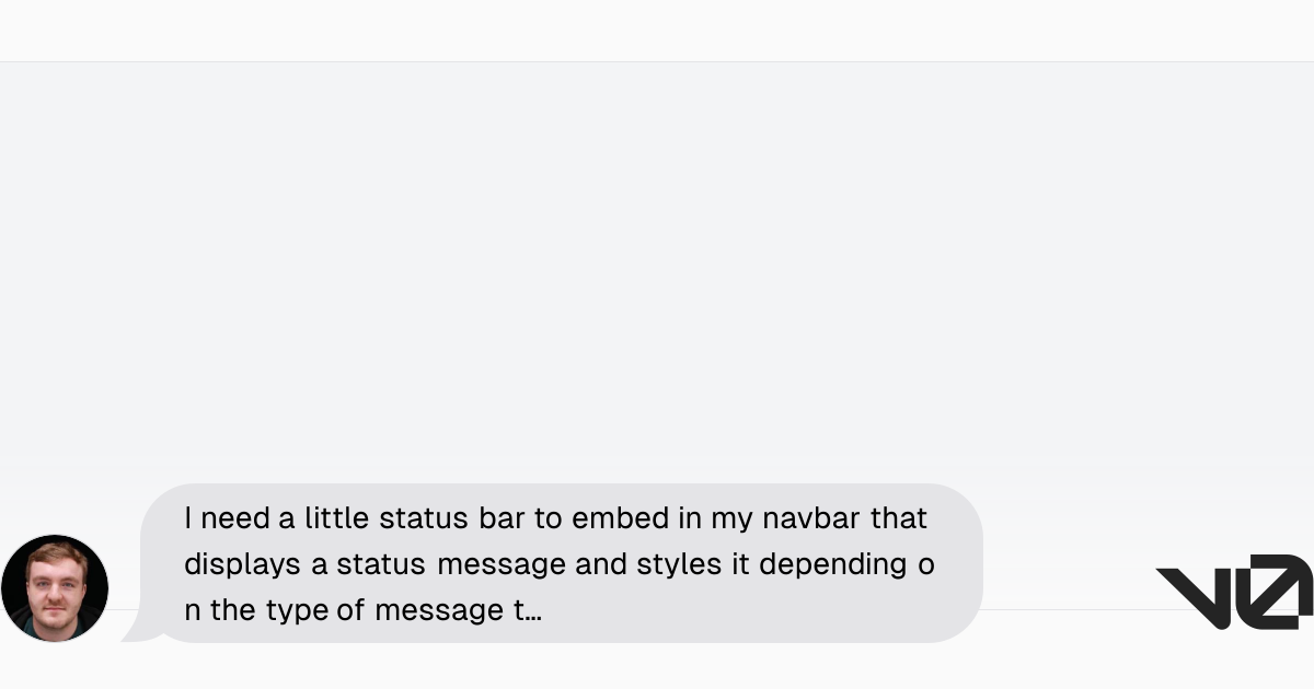 I need a little status bar to embed in my navbar that displays a status ...