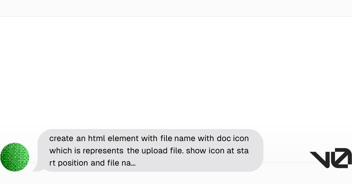 create an html element with file name with doc icon which is represents ...